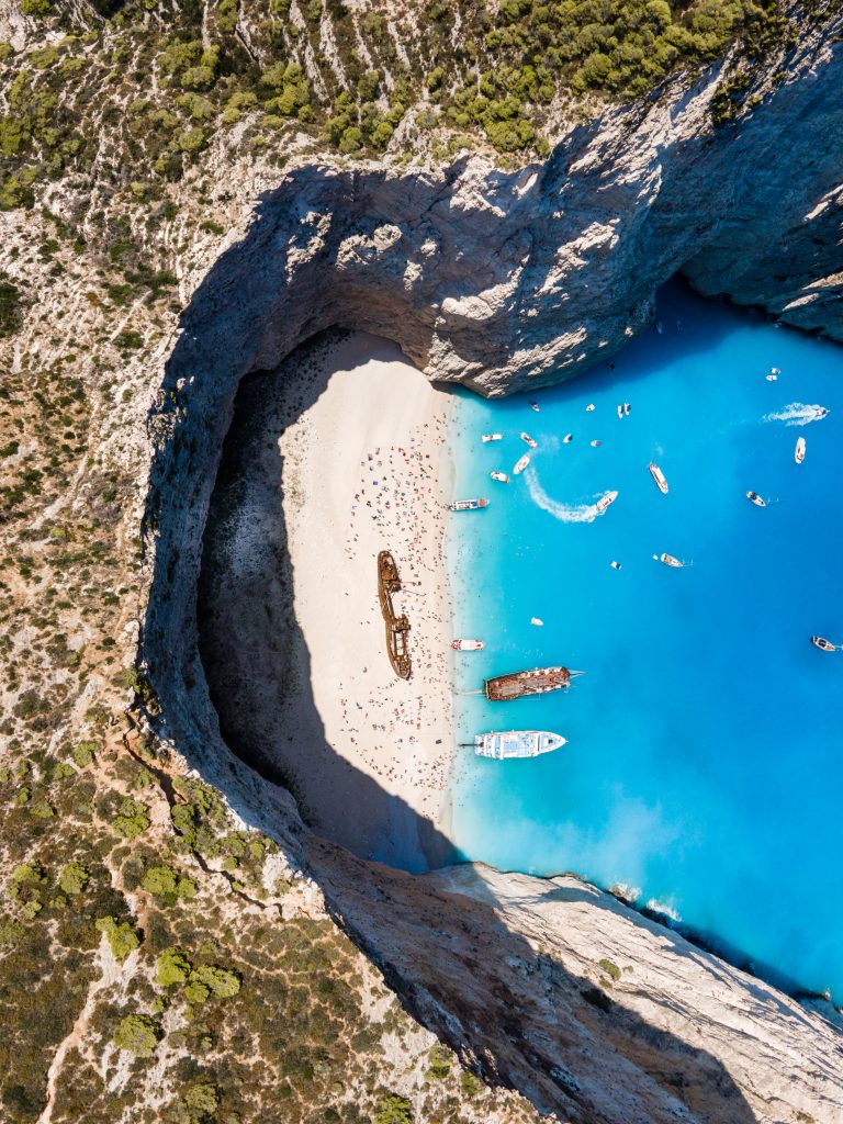 Navagio Beach in Zakynthos by private yacht with Luxury Travel zakynthos